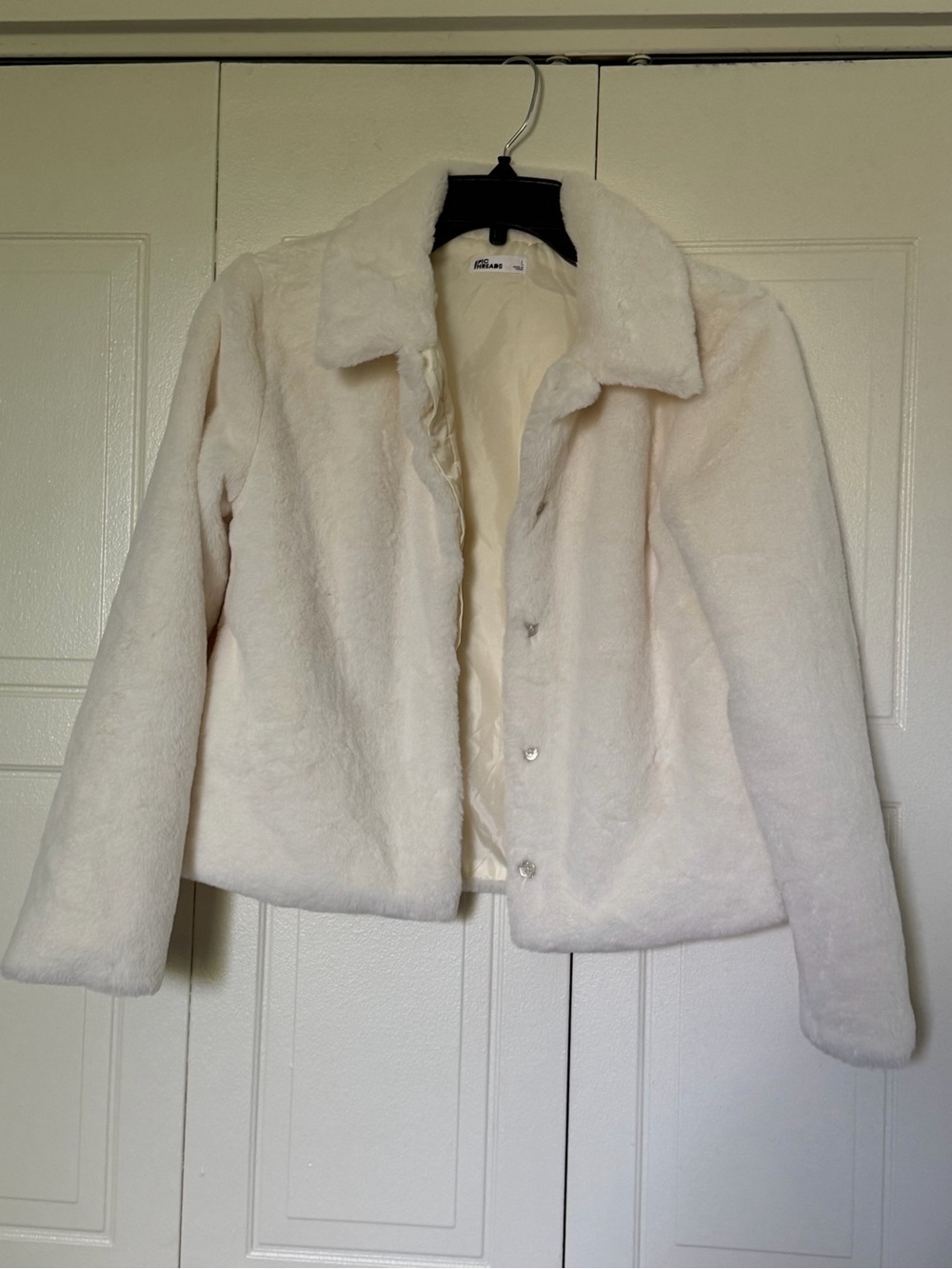 Epic Threads Cream Faux-Fur Teddy Jacket